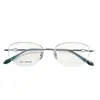 Gafas de Montura Pura de Titanio M6719S para Hombres y Mujeres, Montura Retro, Montura de Titanio, Gafas de Media Montura, Gafas Ligeras