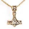 Collar de acero inoxidable y acero de titanio para hombre, estilo boutique, cultura nórdica, collar con martillo de Thor vikingo, venta al por mayor