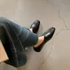 Zapatos Mary Jane Nuevos de Otoño 2026 Estilo Retro con Punta Cuadrada, Tacón Oculto y Boca Profunda para Mujer en Colores Negro, Verde y Café