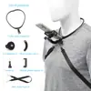 Suporte de celular para transmissão ao vivo montado no pescoço em perspectiva de primeira pessoa para ciclismo, suporte de gravador de câmera esportiva montado no pescoço