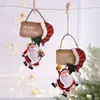 Etiqueta pingente de decoração de Natal transfronteiriça Acessórios para árvore de Natal Personalidade criativa Vermelho Ornatos para layout de cena de Natal