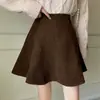 Falda Midi de Pana Línea A Talla Grande para Mujeres Gorditas Adelgazante Cubre Caderas Cintura Alta para Mujeres Petites Falda de Paraguas Esponjosa Falda Bodycon Mini