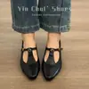 [en stock y entrega rápida] Zapatos Mary Jane con hebilla en T estilo retro de Chengdu para mujer, zapatos franceses de tacón grueso para primavera y otoño