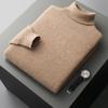 Outono e Inverno puro 100 camisola de lã masculina meia gola tartaruga pullover engrossado plus size camisola de cashmere camisola masculina