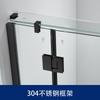 Foshan Divisória de Vidro Preto Fosco Europeia e Americana de Formato Reto Divisória de Separação Seca e Úmida Porta de Correr Box de Banho Fabricante Fornecimento Direto