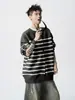 Cárdigan de Punto Rayado Estilo Universitario para Hombres y Mujeres, Nuevo Otoño Holgado Casual Estilo Perezoso Versátil Chaqueta Suéter