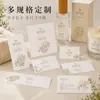 Cartões Especiais de Papel Personalizados para Produtos de Skincare, Cartões de Agradecimento Pós-Venda, Tags Artísticas e Minimalistas com Tema de Plantas para Caixas de Presente, Cartões Pequenos com Impressão