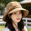 Sombrero de Pescador de Secado Rápido con Cordón, Nuevo Estilo de Moda de Verano, Lazo, Sombrero de Sol Adelgazante, Sombrero de Protección Solar, En Stock
