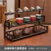 Estante de Escritorio para Tetera Estilo Chino Estante Pequeño Bogu Estante para Tazas de Té Estante de Almacenamiento para Juego de Té Sala de Té Mesa de Té Estante para Tazas