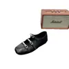 Sapatos Femininos Retro Quadrados de Salto Baixo 2026 Outono Novos Versáteis Sapatilhas Slip-On Estilo Suave Sapatos Mary Jane Tendência
