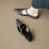 Pantuflas de moda que aumentan la altura para mujer, para verano al aire libre, sin cordones, mules con pedrería, absolutamente hermosas medias pantuflas, no cansan los pies, zapatos para personas perezosas