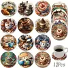 Jogos Americanos de Madeira para Novos Produtos Transfronteiriços, Porta-Copos Redondos de Madeira, Artesanato de Madeira para Festas Familiares, Porta-Copos Decorativos de Madeira