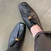 Mocasines Plisados Estilo Old Money Vintage para Mujer 2026 Nuevo Primavera Zapatos Pequeños de Cuero Británicos Versátiles para Commuting Tacón Grueso Zapatos Individuales