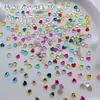 Strass mini coração plano 3mm cor dopamina strass de coração para decoração DIY de unhas