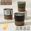 Copo para Enxaguante Bucal de Aço Inoxidável 304, Copo para Escova de Dentes, Copo Odontológico para Casal, Porta-Escova de Dentes, Caixa de Armazenamento, Porta-Copos de Madeira Maciça