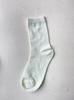 Calcetines de Punto de Onda con Borde de Oreja de Madera Estilo Coreano para Mujer Calcetines de Media Caña Ins de Moda Color Sólido Primavera y Otoño Estilo Japonés Estilo Ballet Calcetines de Media Caña Dulce