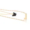 Nuevo collar de mariposa de acrílico estilo europeo y americano, collar de doble capa apilado con letras de mariposa de moda para mujer, venta al por mayor