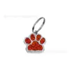 Producción DIY de nuevo colgante de polvo de brillo para perro mascota, aleación, pequeños accesorios, color, brillo, gota de aceite, colgante huella de perro