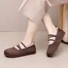Zapatos Mary Jane para mujer, nueva colección 2026, estilo retro con tiras cruzadas, puntera baja, zapatos ligeros de algodón, cómodos y fáciles de llevar, zapatos de cuero estilo francés con suela suave