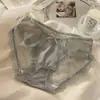 Satén Francés ~ Diseño Calado, Discreto, Transpirable, Encaje Ligero, Puro Lujuria, Calzones para Mujer de Entrepierna de Algodón Puro de Cintura Media