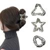 Pinza para el cabello geométrica simple estrella de cinco puntas parte trasera de la cabeza temperamento clip de agarre grande de alta gama combinable clip de tiburón agarre para el cabello
