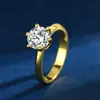 Yuhong nova moda design simples anel de seis garras estilo vento proposta de casamento de alta qualidade design de nicho feminino vendas diretas da fábrica