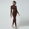 Mono de yoga acanalado nuevo con almohadillas en el pecho, ropa deportiva sin costuras para fitness y entrenamiento de Pilates de alta intensidad
