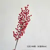 Flores de Fruta de la Fortuna Flores de Campo Americanas Artificiales al por Mayor Bayas Rojas Flores de Año Nuevo Eucalipto Dorado Hojas de Ginkgo Plástico