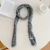 Cachecol listrado fino texturizado estilo coreano para outono e inverno, cachecol de tricô fino longo macio e aconchegante, aquecedor de pescoço versátil e quente
