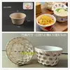 Cesta tejida de bambú Cuenco para hielo Tofu helado Helado Batido Postre Cesta de bambú de moda Cuenco Cesta tejida hecha a mano Tofu de leche