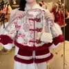 [En Stock, Entrega Inmediata] Conjunto de Ropa de Invierno para Niñas, Hanfu de Estilo Chino para Año Nuevo, Ropa Formal para el Primer Cumpleaños del Bebé, Atuendo para Saludar el Año Nuevo