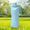 Botella de Agua Deportiva de 800 ml Vaso de Agua Plegable de Silicona Botella de Agua Portátil para Viajes Gran Capacidad Tapa Interior a Rosca Antifugas Botella de Agua Telescópica