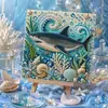 Pintura de Diamantes de Perlas 5D Animales Marinos Transfronterizo Amazon Temu 20*20 DIY Pintura Decorativa Venta al por Mayor en Grandes Cantidades