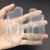 Almofada de Calcanhar com Furo Silicone Transparente Absorvente de Choque Anti-Dor Antiderrapante Almofada de Calcanhar para Salto Alto Tênis Meio Tamanho Almofada de Calcanhar