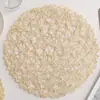 Comercio electrónico transfronterizo: Manteles individuales huecos de papel de color liso estilo japonés, tapetes de mesa, tapetes resistentes al calor y posavasos - tapetes decorativos naturales y ecológicos