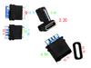 Base hembra USB 3.1 Tipo C con placa fija, interfaz de carga y datos, conector macho y hembra C, placa de prueba, inserción positiva y negativa a doble cara
