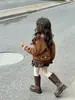 Chicas Invierno Nuevo Estilo Occidental Lana de Cordero Engrosada Chaqueta con Solapas de Motociclista Abrigo de Piel para Hombres y Niños