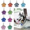 [Colgante Brillante de Huella de Perro Varios Tamaños] Colgante de Aleación con Gota de Aceite DIY Etiqueta para Mascota Pulsera Colgante de Joyería