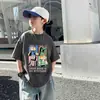 Ropa Infantil para Exteriores 2026 Verano Nuevo Estilo Camiseta de Algodón con Estampado de Dibujos Animados para Niños Camiseta Deportiva de Manga Corta para Niños