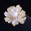 Broche Chino Guofeng de Alta Calidad Elegante Lujo Elegante Exquisito Flor de Peonía Corsage de Cheongsam Accesorios de Perla Pin