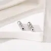 Botão de Arco de Aço Titânio Fivela de Dente Galvanoplastia a Vácuo Ouro 18K Fivela de Parafuso de Aço Inoxidável Fivela de Pérola Acessórios para Joias DIY
