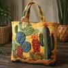 Nueva tienda independiente TEMU, Novedad en Amazon: bolsa de mano acolchada con estampado digital, bolsa casual de algodón tipo chaqueta
