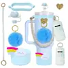 Botella de Agua Térmica Stanley Tapón Antipolvo Taza con Popote Tapa de Taza Correa de Mano Cordón para Botella de Agua Múltiples Estilos Versátiles Set