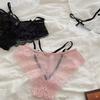 Mousse de Chá Doce ~ Roupa Íntima Feminina Estilo Francês Sexy Puro Desejo Nova Moda Fofa Combina com Tudo Confortável