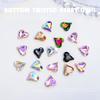 Arte de uñas nuevo arte de uñas japonés joyería corazón torcido taladro de fondo puntiagudo DIY color de uñas de corazón pedrería taladro K9 al por mayor
