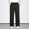 Maple House Roupa Masculina / Nova Coleção Primavera/Verão: Estilo Streetwear Americano, Leve, Respirável, Caimento Solto, Perna Reta, Calça Casual de Linho Tencel