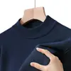 Transmissão ao vivo mais vendido transfronteiriço suéter masculino gola redonda outono e inverno novo estilo espessado quente casual roupa íntima camada base malha masculina