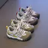 Zapatillas Deportivas para Niños 2026 Exterior Malla Transpirable Puntera Anticolisión Velcro Suela Suave Antideslizante Casual Bloque de Color Ligeras