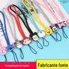 Novo Desenho Animado Lanyard para Celular Patch de Boneco Corda de Mão Trançada Lanyard Curto Cor Sólida Corda para Capa de Alto-falante Ventilador Fone de Ouvido