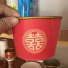 Tigelas de Papel Descartáveis, Tigelas de Casamento com Folha Dourada Vermelha, Tigelas Espessadas Vermelhas para Banquete de Casamento, Tigelas de Papel Douradas para Uso Doméstico, Festivas